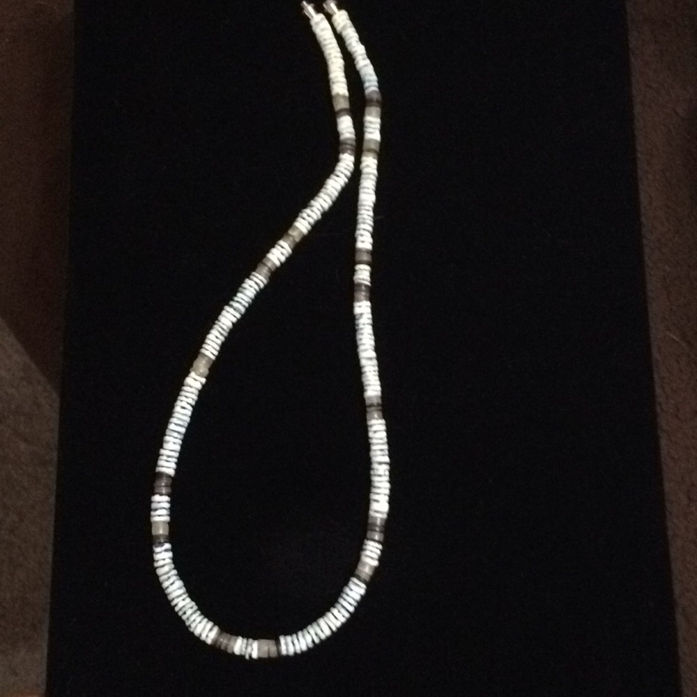 Light blue shell necklace